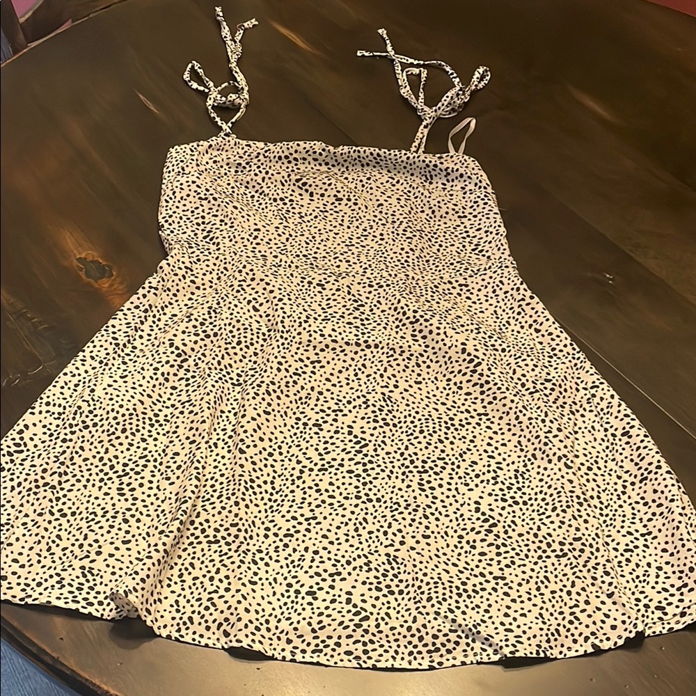 SHEIN Black and White Patterned Dress